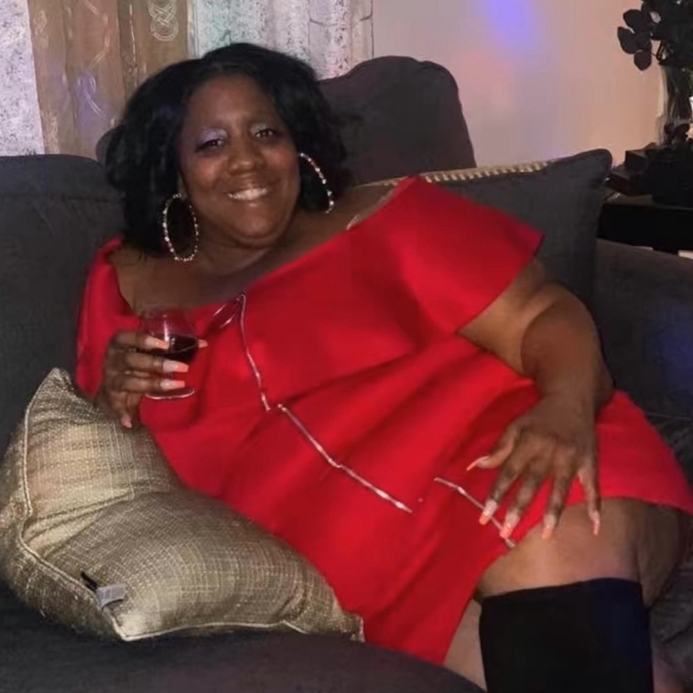 Ashley Stewart Red Off-Shoulder Plus Size Dress